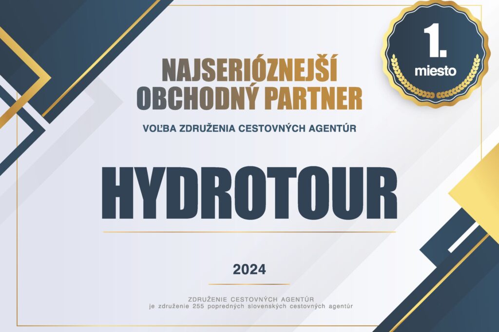 Hydrotour: Certifikát - najserióznejší obchodný partner