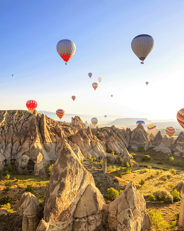 Let balónom Cappadocia, Turecko